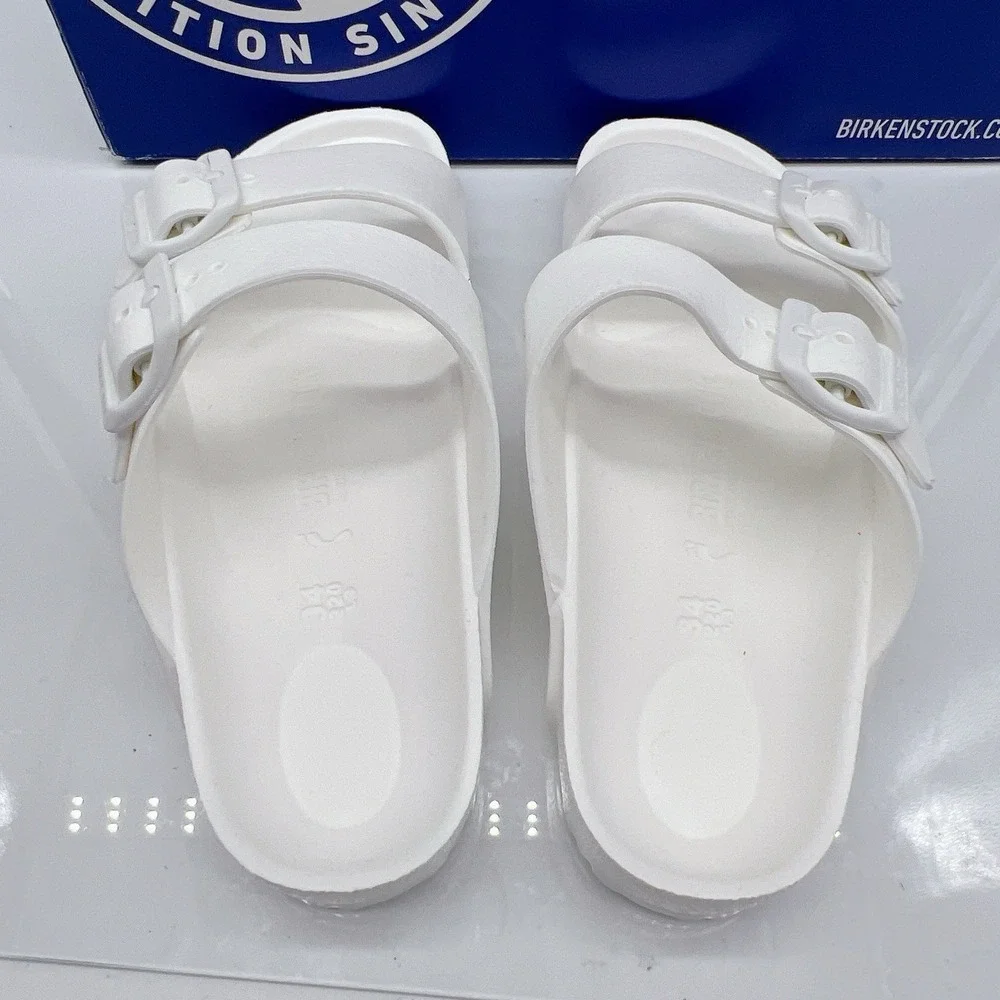 Birkenstock Arizona Girls Sandals Slides Slip On Comfort Shoes White EU 34 US 3